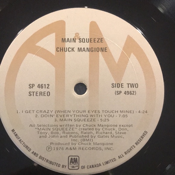 3/$30 Chuck Mangione “Main Squeeze” vintage jazz album 1976 - Picture 4 of 4